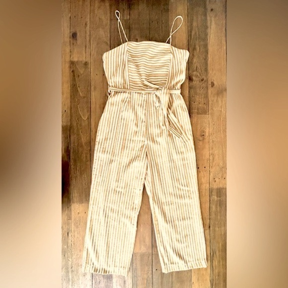 Sienna Sky Pants - 💖5 for $50💖SIENNA SKY Jumper spaghetti straps striped yellow and white Lined